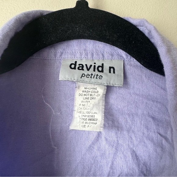 Lavender David N Petite Blouse - Picture 4 of 4